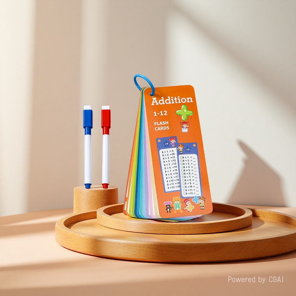 Early education flash cards, potential development cards, educational toys, addition set cards, English literacy children's quiet book cards Application Scenario