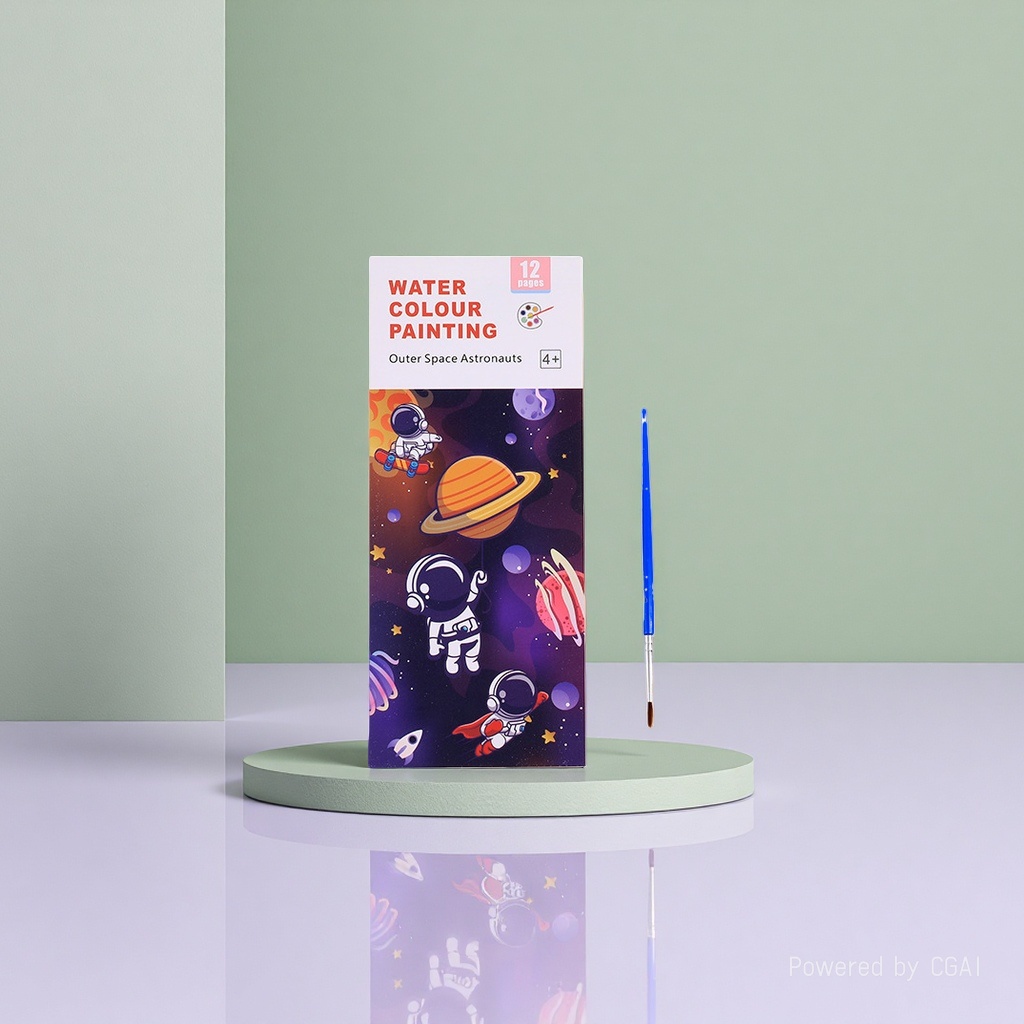 Children's sticky note gouache drawing book, large-sized watercolor coloring drawing book for early education, ready to draw with water