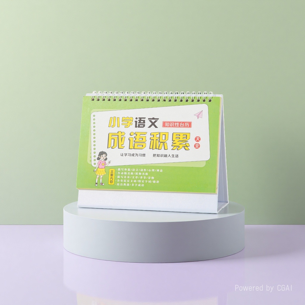 Primary school mathematics desk calendar single book, reversible, minimalist quick calculation formula chart Application Scenario