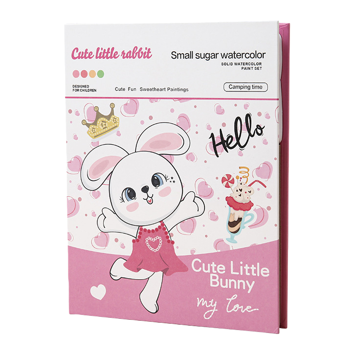 Childhood Watercolor Little Sugar Drawing Children's Coloring Book, Watercolor Painting Book, Watercolor Filling Picture Book, Painting set Item Picture