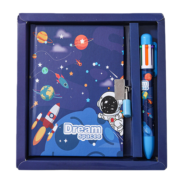 Children's diary password lock, primary school students' prize handbook gift box set Item Picture