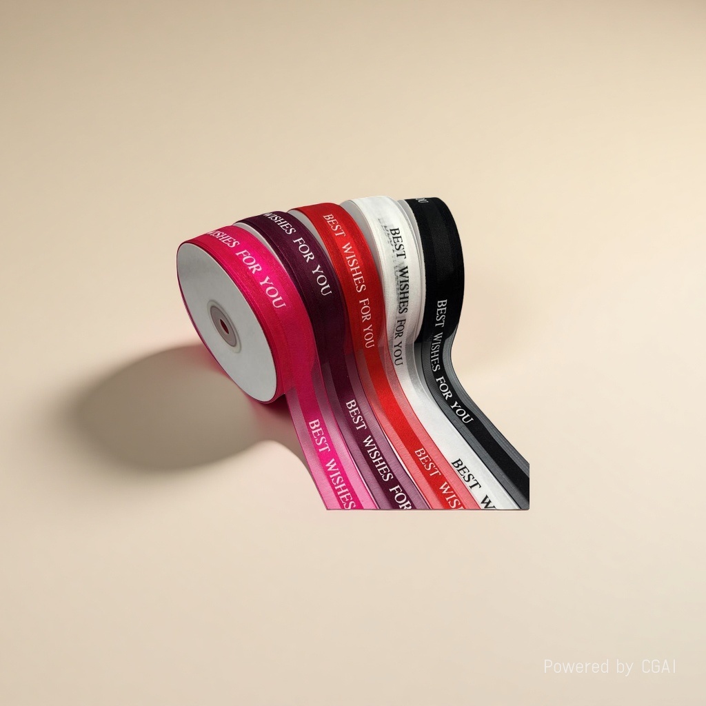 Birthday ribbon cake packaging ribbons, fruit and flower gift box packaging ribbons, gauze ribbons, satin edge nets, gold edge ribbons Specification image