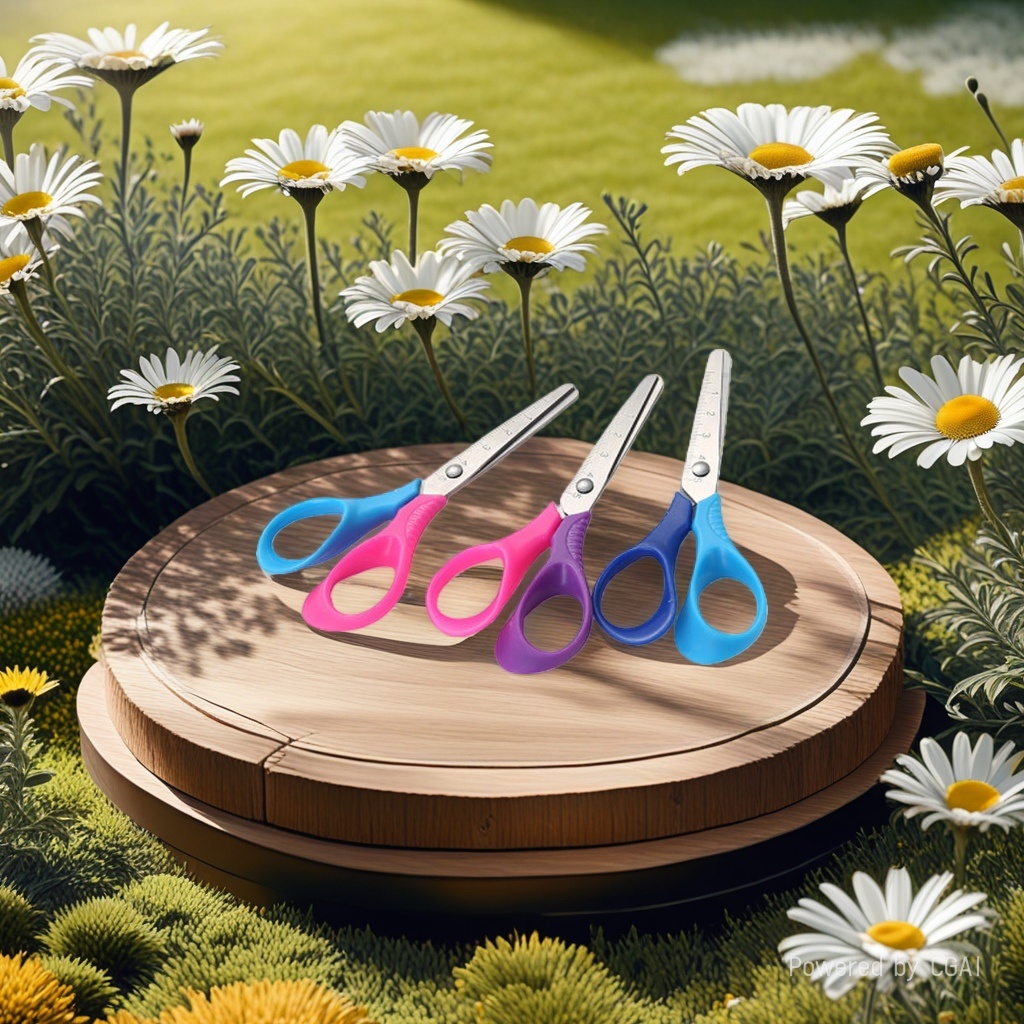Wholesale of children's stationery scissors, photo album lace, student scissors, toddler scissors, cartoon plastic, handmade scissors from manufacturers Specification image