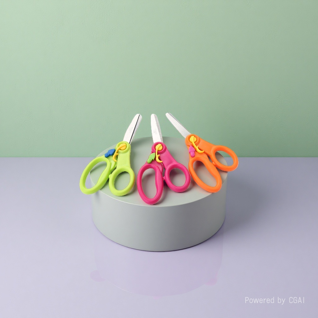 Kindergarten children and primary school students' DIY paper-cutting elastic round head small scissors Application Scenario