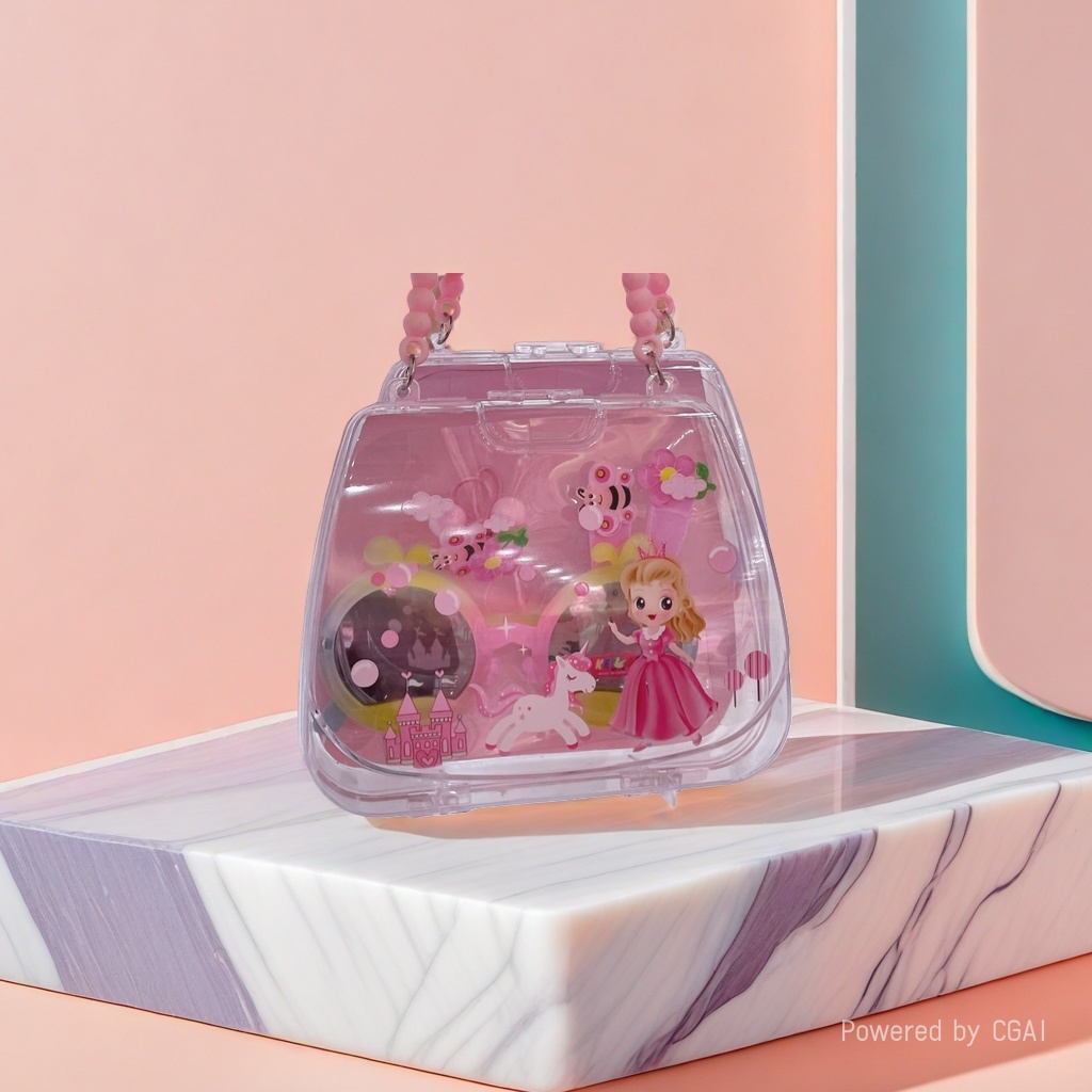 Pink cartoon pattern children's jewelry sets, decorative items, pet supplies, necklaces, children's cosmetics