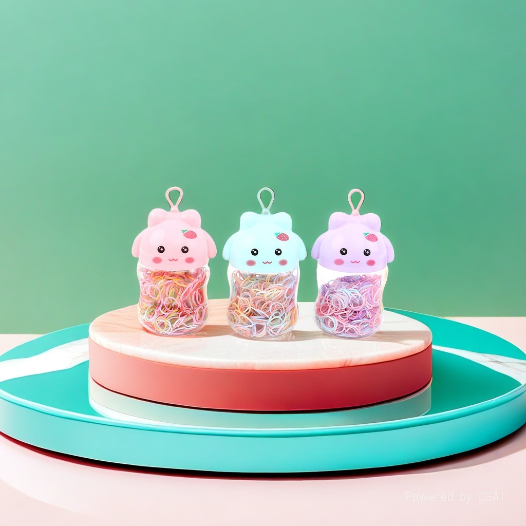 Cute cartoon-shaped hair bands, square scarves, hair accessories, colorful hair bands and trendy decorative items
