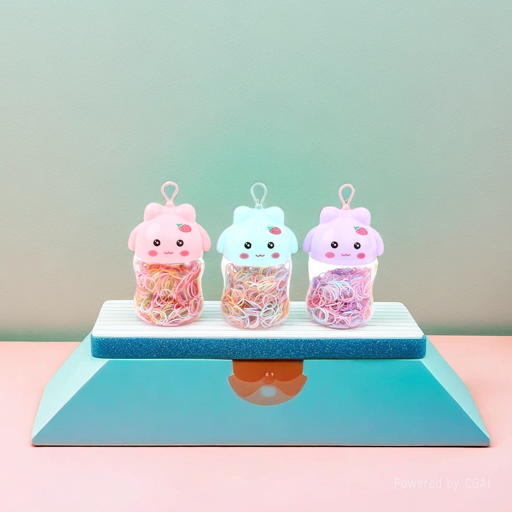 Cute cartoon-shaped hair bands, square scarves, hair accessories, colorful hair bands and trendy decorative items details Picture