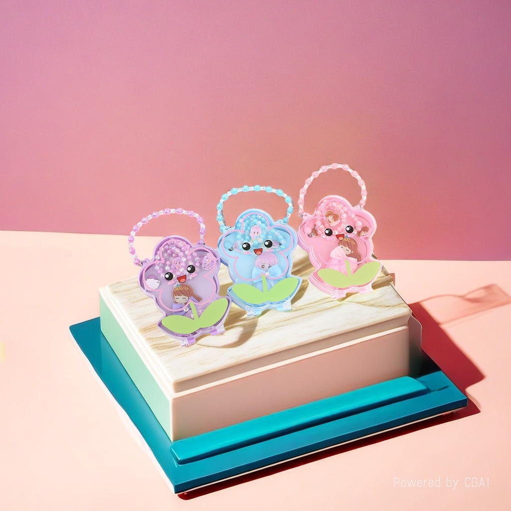 Cartoon flower-shaped children's cute fabric hair clips, headbands, accessories and children's hair accessory sets Application Scenario