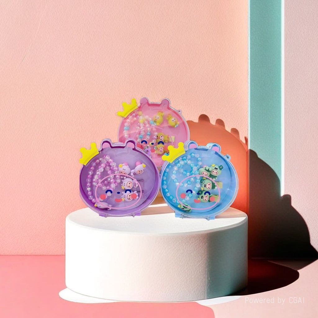 Cute cartoon bracelet storage box, jewelry bag box, cardstock accessory box, necklace card, plastic suspended display box, bracelet