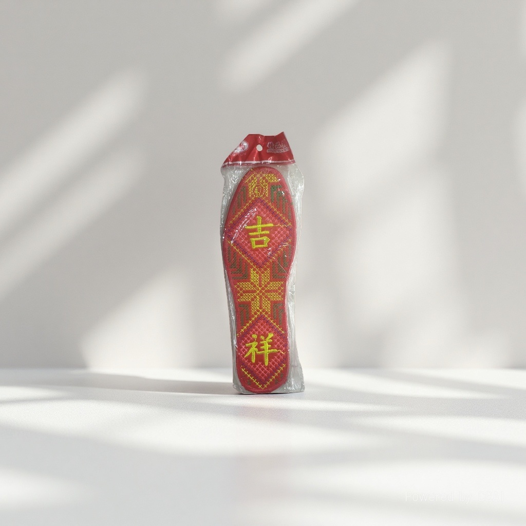 Wholesale of finished cross-shaped embroidered insoles, men's and women's embroidered insoles, anti-odor and sweat-absorbing, auspicious insoles for the year of the zodiac