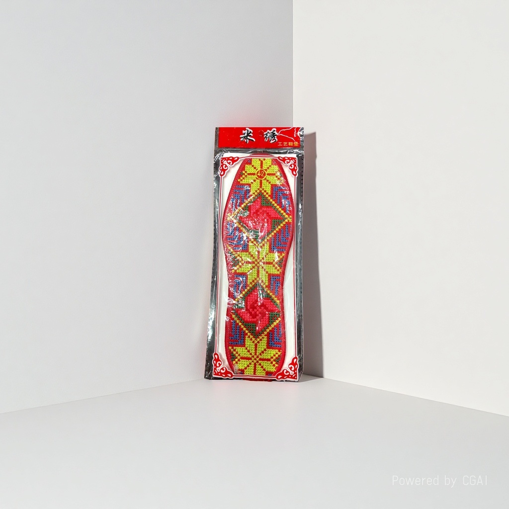 Finished cross-stitch insoles are embroidered with anti-odor, breathable, sweat-absorbing, moisture-wicking and breathable pure cotton fabric for all four seasons, symbolizing joy and celebration Specification image