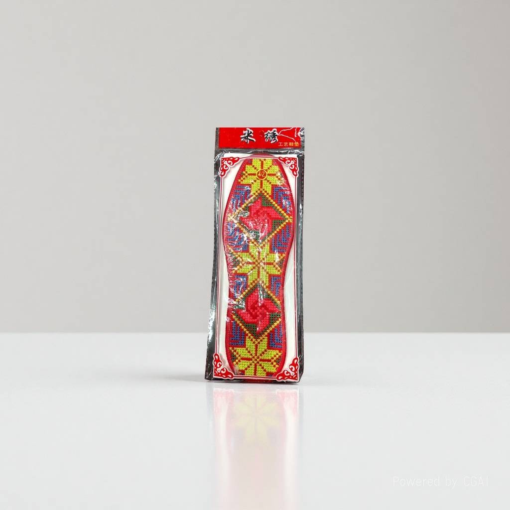 Finished cross-stitch insoles are embroidered with anti-odor, breathable, sweat-absorbing, moisture-wicking and breathable pure cotton fabric for all four seasons, symbolizing joy and celebration