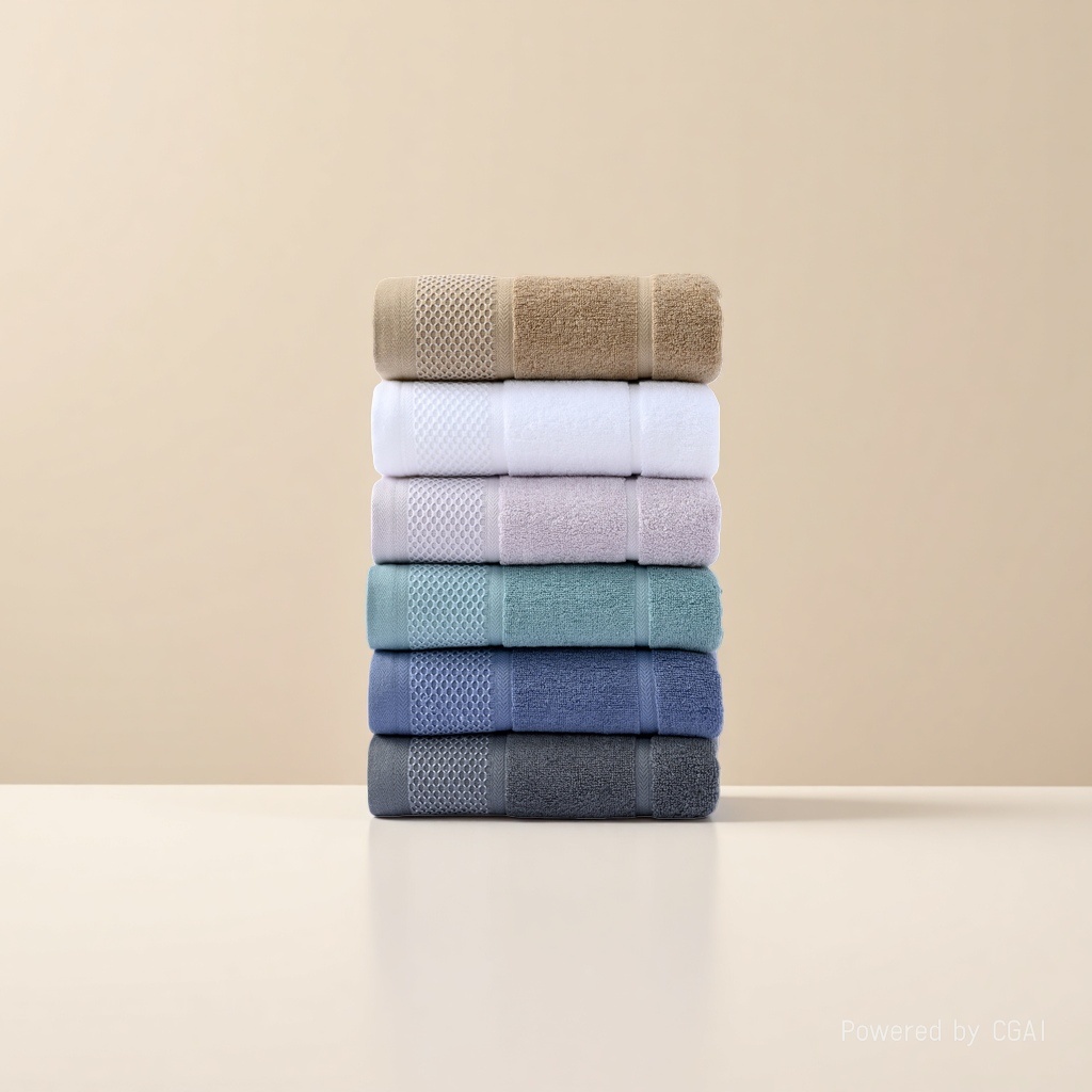 The all-cotton household bath towel set is a pure cotton towel that is soft and absorbent for washing the face Specification image