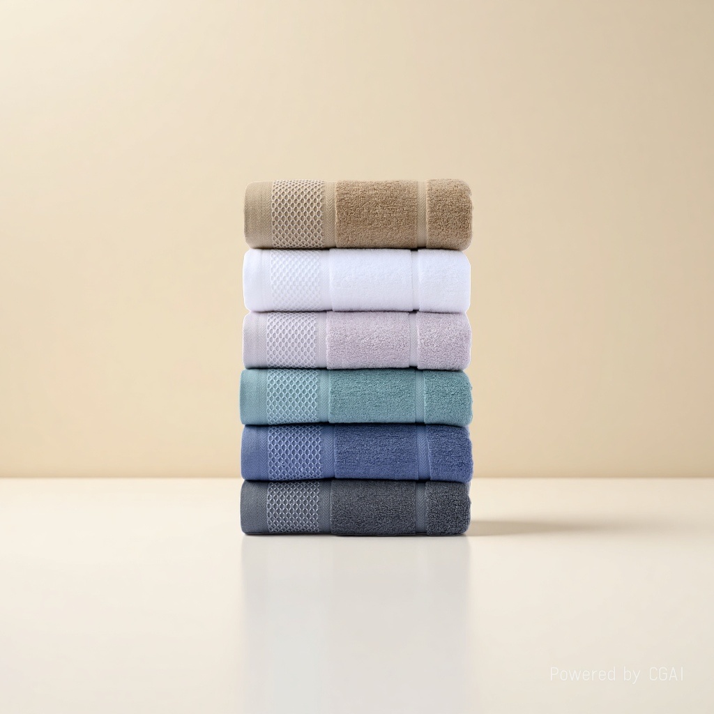 The all-cotton household bath towel set is a pure cotton towel that is soft and absorbent for washing the face Application Scenario