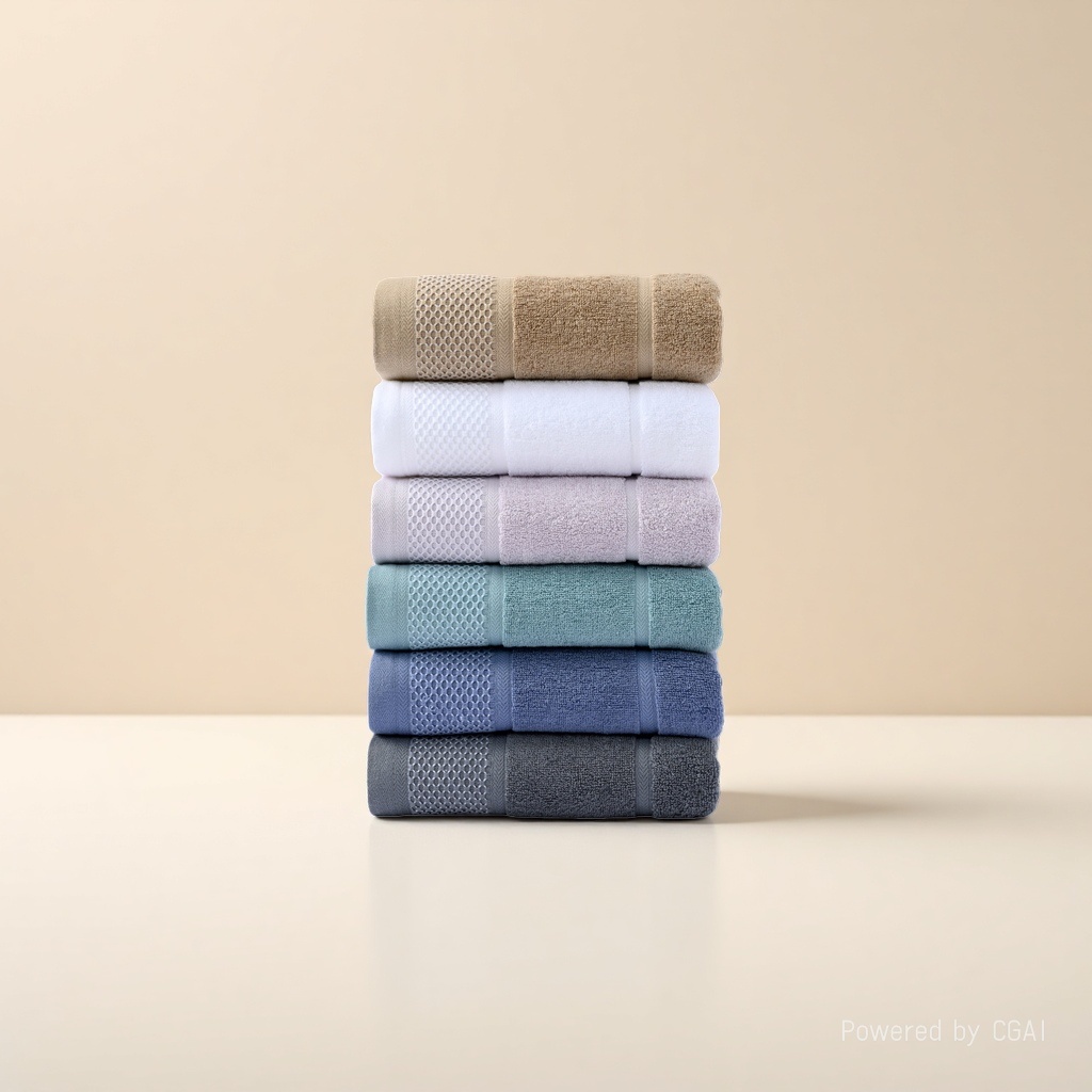 The all-cotton household bath towel set is a pure cotton towel that is soft and absorbent for washing the face details Picture