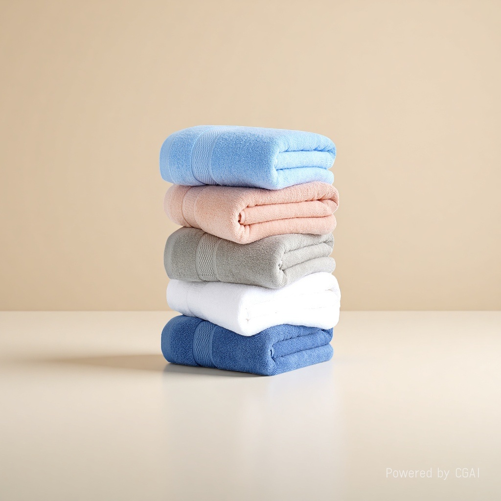 The bath towel is made of pure cotton and is soft and absorbent for adult use Application Scenario