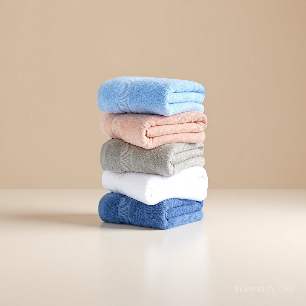 The bath towel is made of pure cotton and is soft and absorbent for adult use details Picture