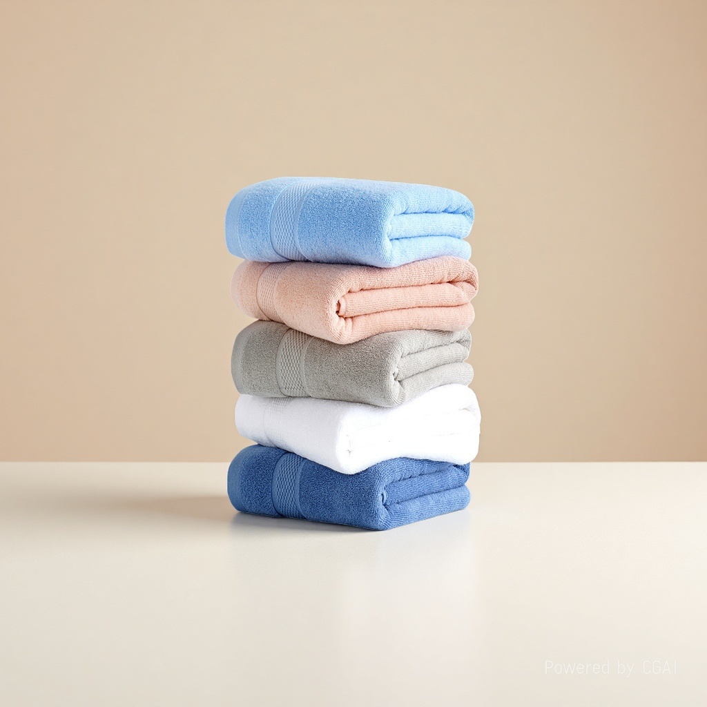 The bath towel is made of pure cotton and is soft and absorbent for adult use Item Picture