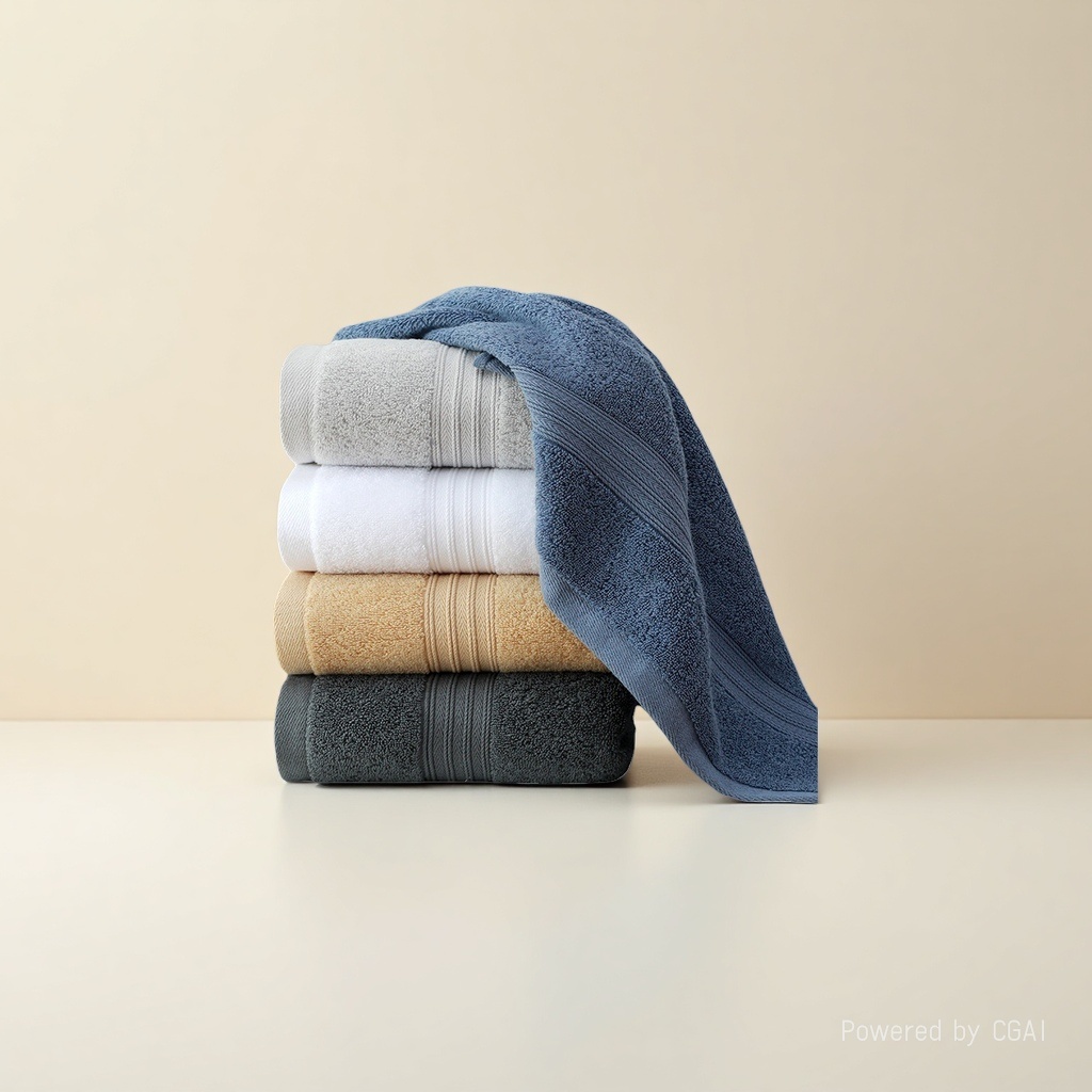 The thick pure cotton bath towel is available in plain colors for both adults and children Specification image