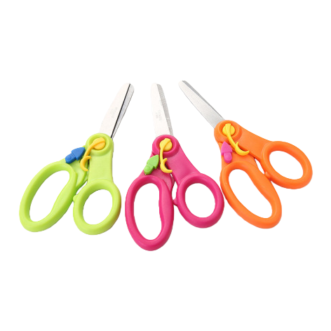 Kindergarten children and primary school students' DIY paper-cutting elastic round head small scissors Item Picture