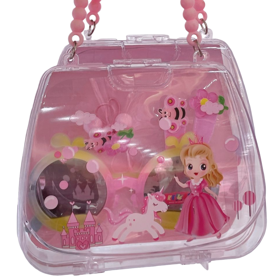 Pink cartoon pattern children's jewelry sets, decorative items, pet supplies, necklaces, children's cosmetics Item Picture