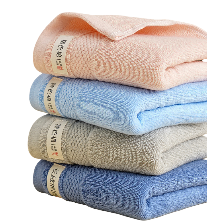 Single-piece household all-cotton adult towel, soft and absorbent face towel, pure cotton color