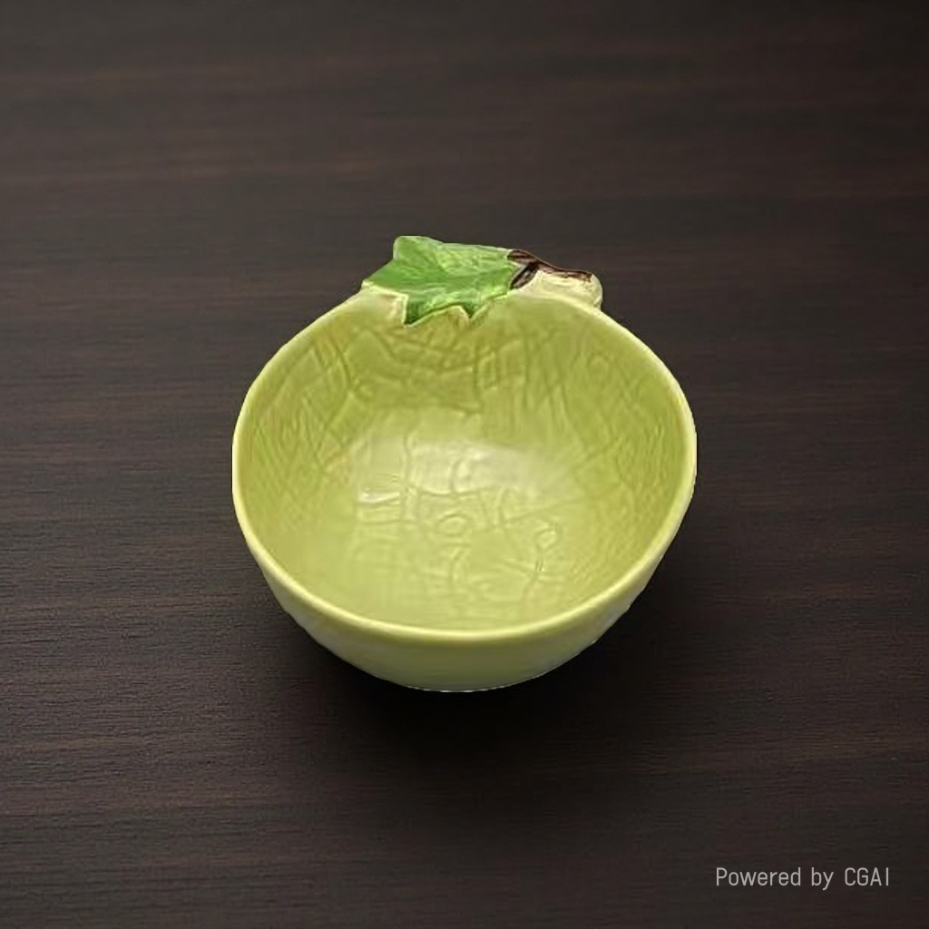 Hami melon ceramic flavor plates, cartoon seasoning plates, bone plates, hot pot sauce plates, creative internet-famous seasoning plates, colored glaze small flavor plates, ceramic wholesale Specification image