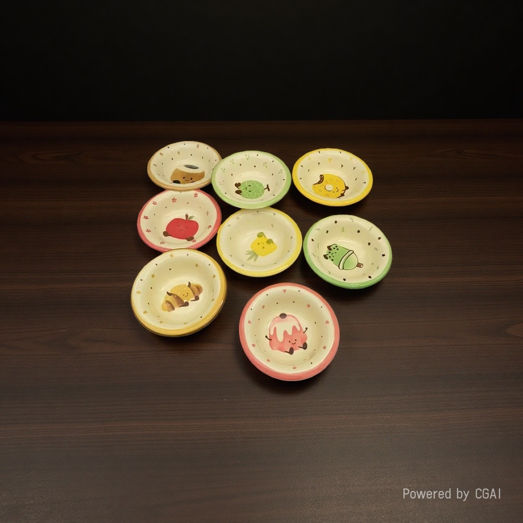 陶瓷味碟凉菜咸菜小盘子火锅蒜泥碗油盐醋料碟带醋碟家用