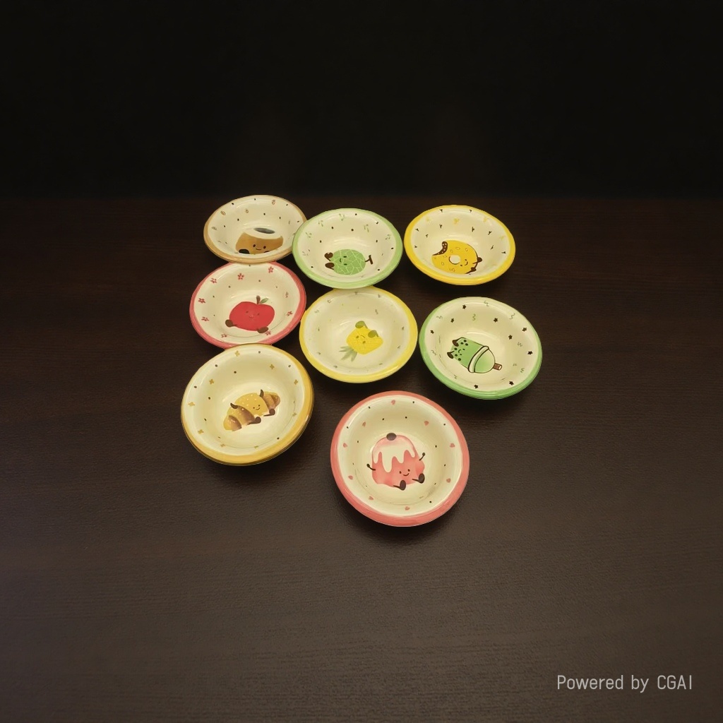 Ceramic flavor plates, cold dishes, pickles, small plates, hot pot, garlic paste bowls, oil, salt, vinegar seasoning plates with vinegar plates, for home use details Picture