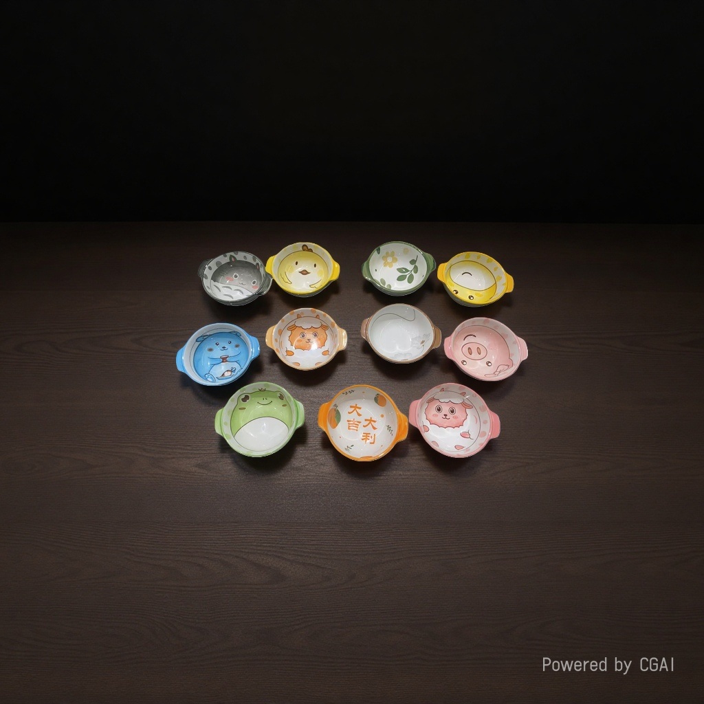 Ceramic colorful flavor plates, cold dish and pickled vegetable small plates, hot pot garlic paste bowls, oil, salt, vinegar seasoning plates with vinegar plates, household wholesale Specification image
