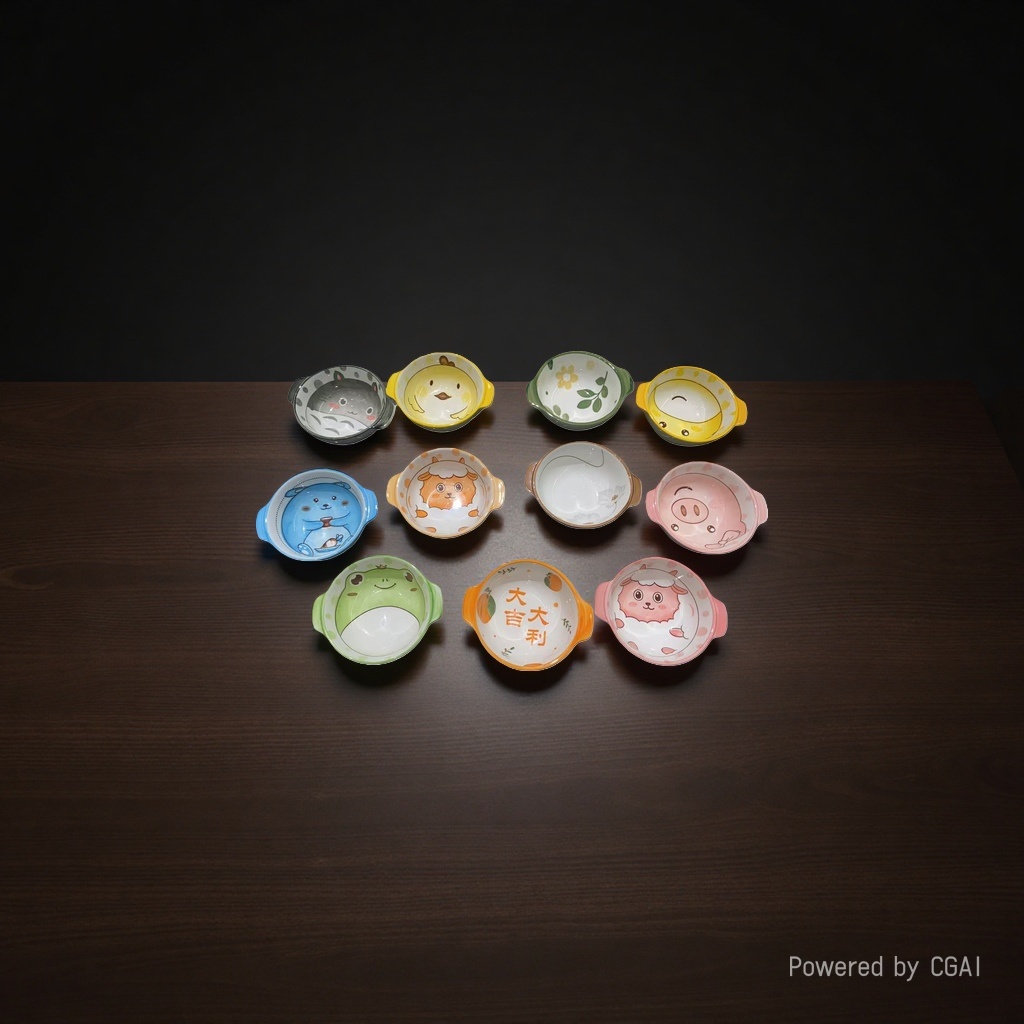 Ceramic colorful flavor plates, cold dish and pickled vegetable small plates, hot pot garlic paste bowls, oil, salt, vinegar seasoning plates with vinegar plates, household wholesale Application Scenario