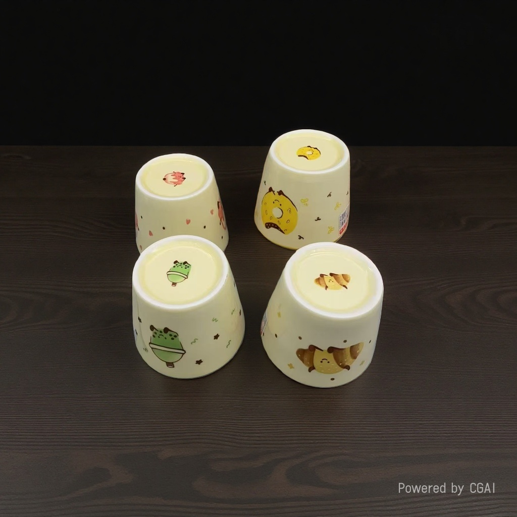 ins high-appearance-level cute fruit croissant ceramic cup, home 2025 new model mug, couple milk coffee cup Specification image