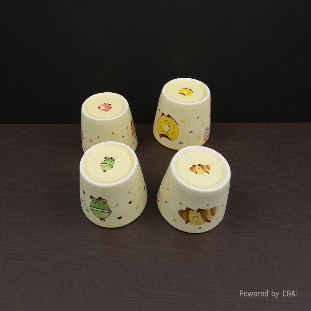 ins high-appearance-level cute fruit croissant ceramic cup, home 2025 new model mug, couple milk coffee cup Application Scenario
