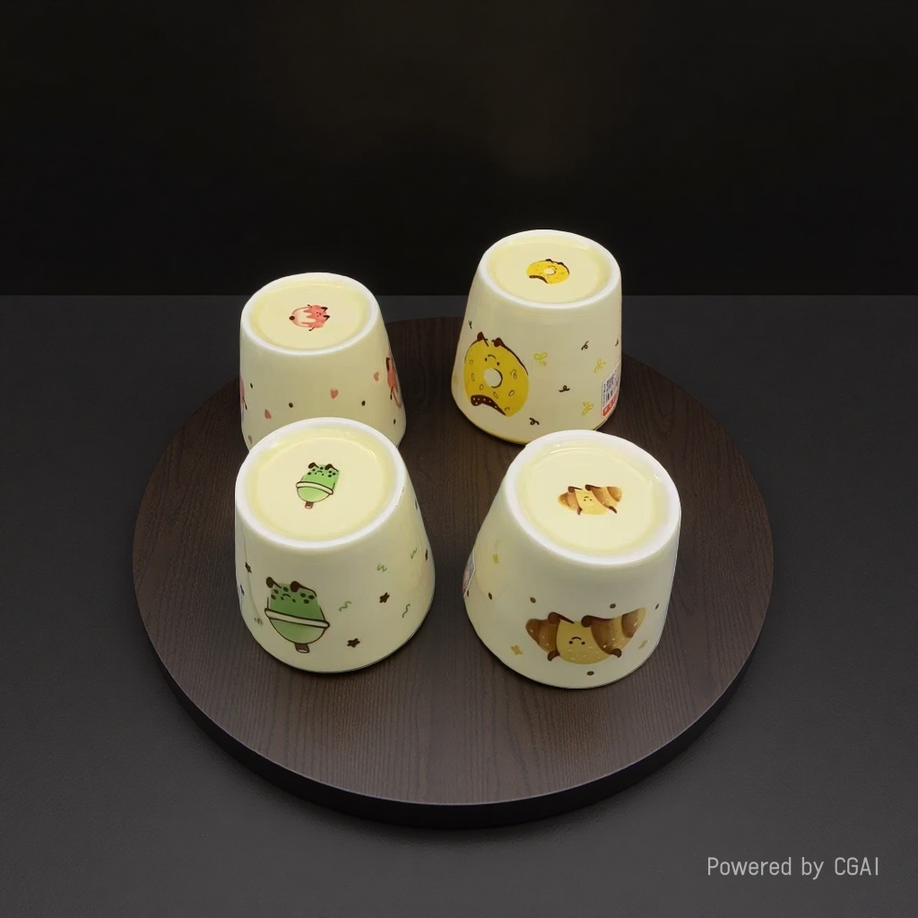 ins high-appearance-level cute fruit croissant ceramic cup, home 2025 new model mug, couple milk coffee cup details Picture