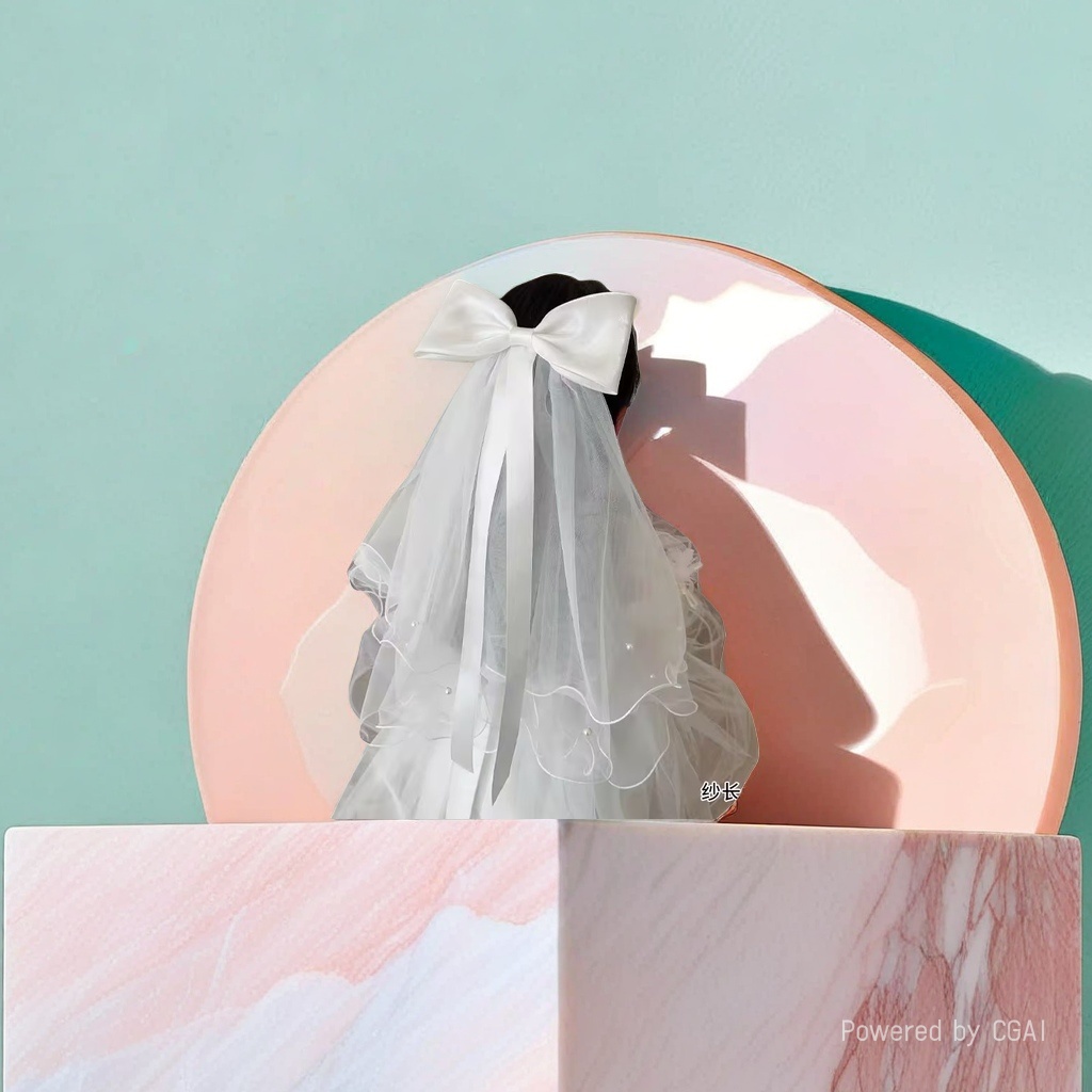 Luminous photo props, children's headscarves, bow headscarves, bubble-free jasmine bride headscarves details Picture