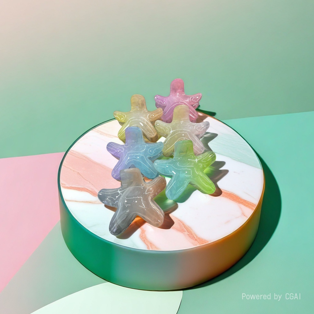 Colorful star-shaped Song Brocade pet children's hairpins with Song brocade base hairpins Application Scenario