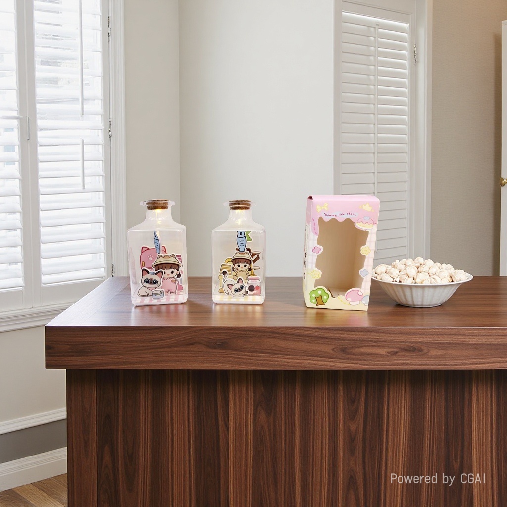 Lucky Star bottle glass wishing bottle Specification image