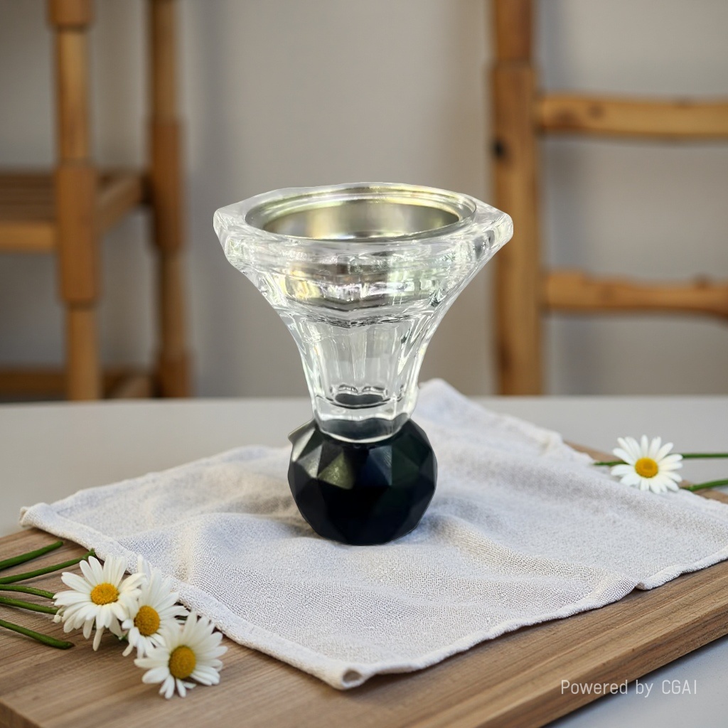 Transparent glass candlesticks, candle vessels, ornaments, handicrafts, simple home decorations Application Scenario