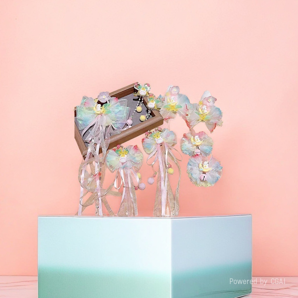 Children's veil, princess dress for girls, Elsa headwear, birthday hairpin, baby flower girl hair accessory, little girl hairpin, wedding dress Specification image