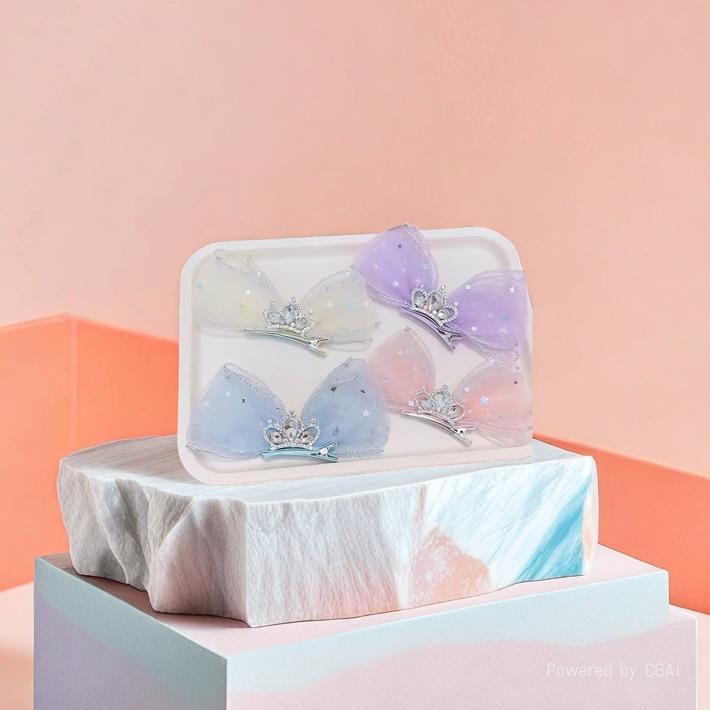 Spring and summer fabric bow accessories, candy-colored pearl-filled cotton bow accessories, DIY doll accessories, clothing accessories Application Scenario