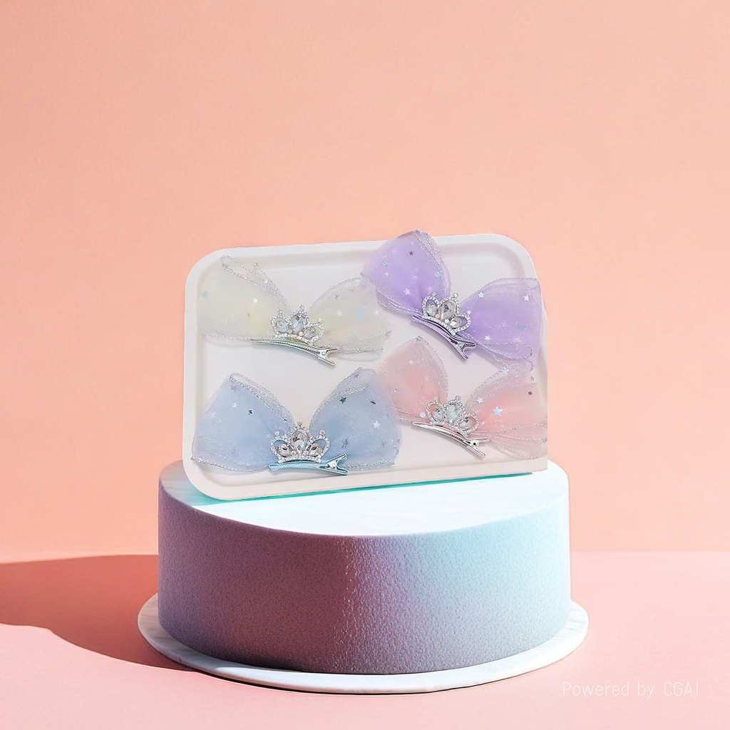 Spring and summer fabric bow accessories, candy-colored pearl-filled cotton bow accessories, DIY doll accessories, clothing accessories Specification image
