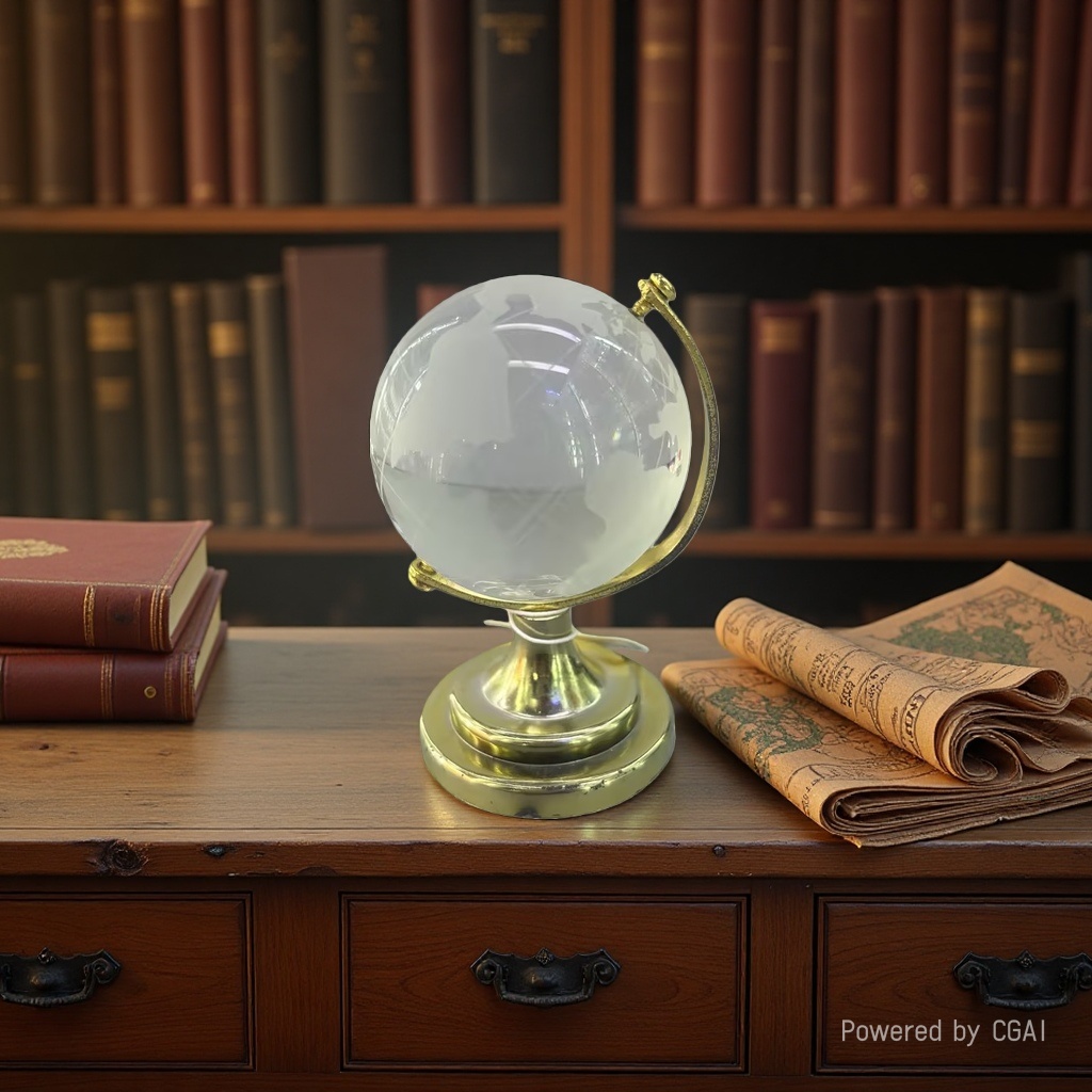 Simple and ins-style mini globe, creative desktop decoration with a girlish heart, transparent desk decoration, New Year gift Application Scenario