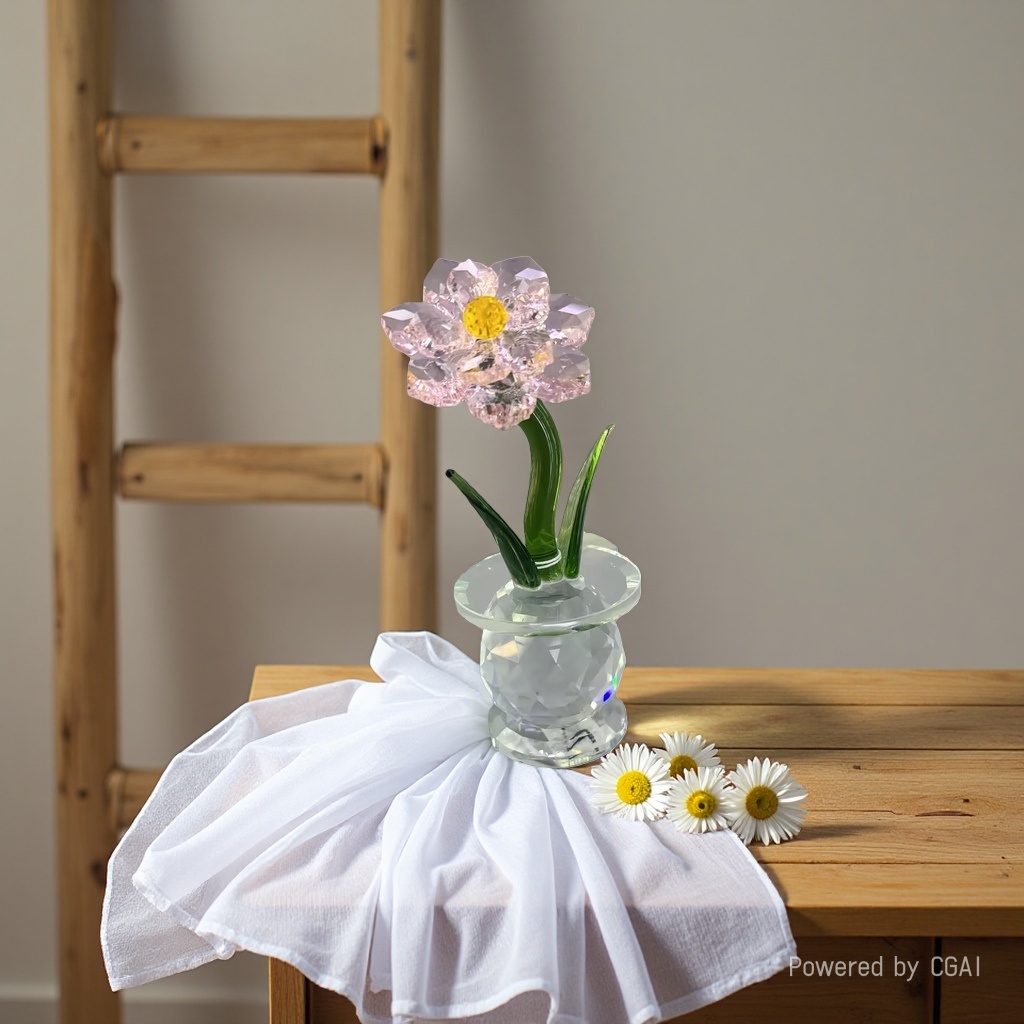 Crystal glass handicrafts, orchid ornaments, living room table ornaments, simple, modern and three-dimensional, factory wholesale in multiple colors Specification image