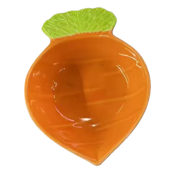 醋碟/小熊饺子盆/果壳/密胺/碟子白底实物图