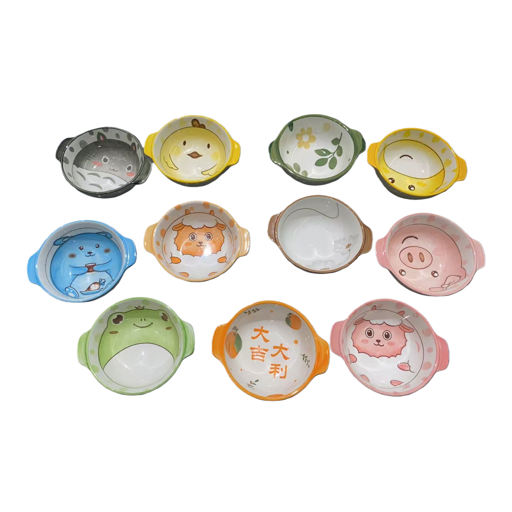 Ceramic colorful flavor plates, cold dish and pickled vegetable small plates, hot pot garlic paste bowls, oil, salt, vinegar seasoning plates with vinegar plates, household wholesale Item Picture