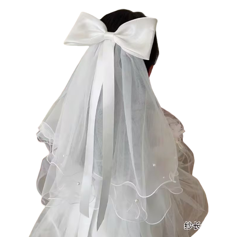 Luminous photo props, children's headscarves, bow headscarves, bubble-free jasmine bride headscarves Item Picture