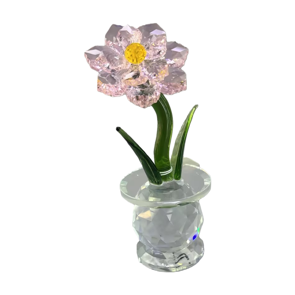 Crystal glass handicrafts, orchid ornaments, living room table ornaments, simple, modern and three-dimensional, factory wholesale in multiple colors Item Picture
