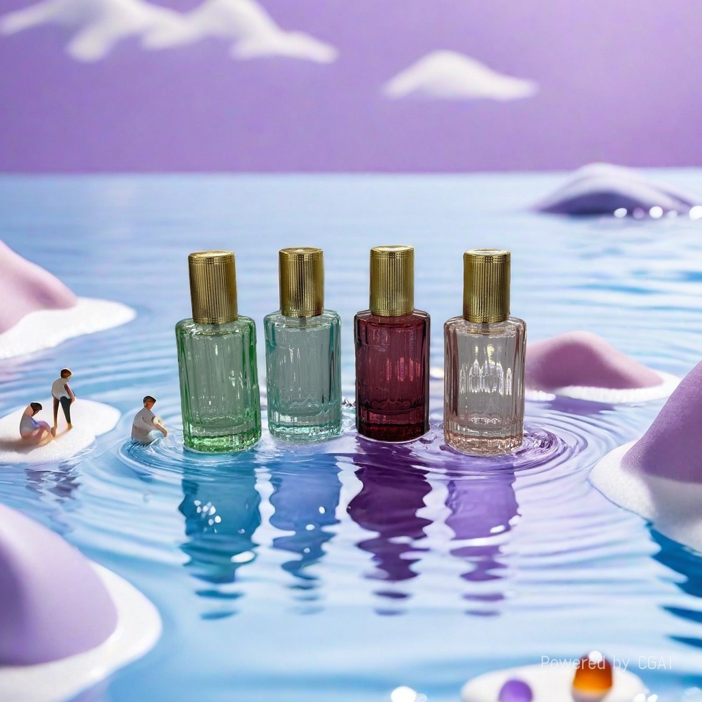 30ML high-end perfume bottle, colorful perfume dispenser bottle, screw-top spray bottle, cosmetic refill spray bottle Specification image