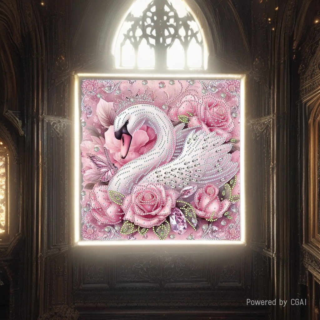 One exquisite swan ocean-themed glass handicraft and handcrafted item for export details Picture
