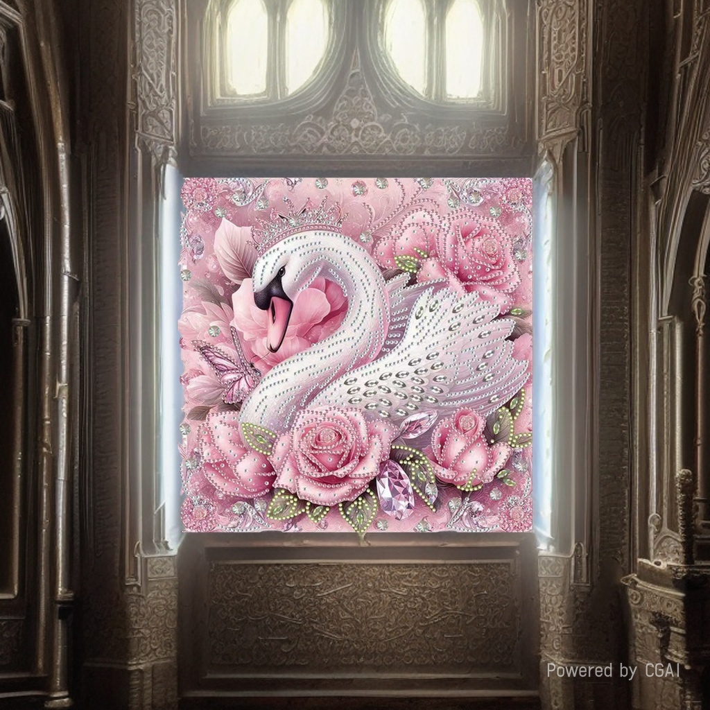One exquisite swan ocean-themed glass handicraft and handcrafted item for export Specification image